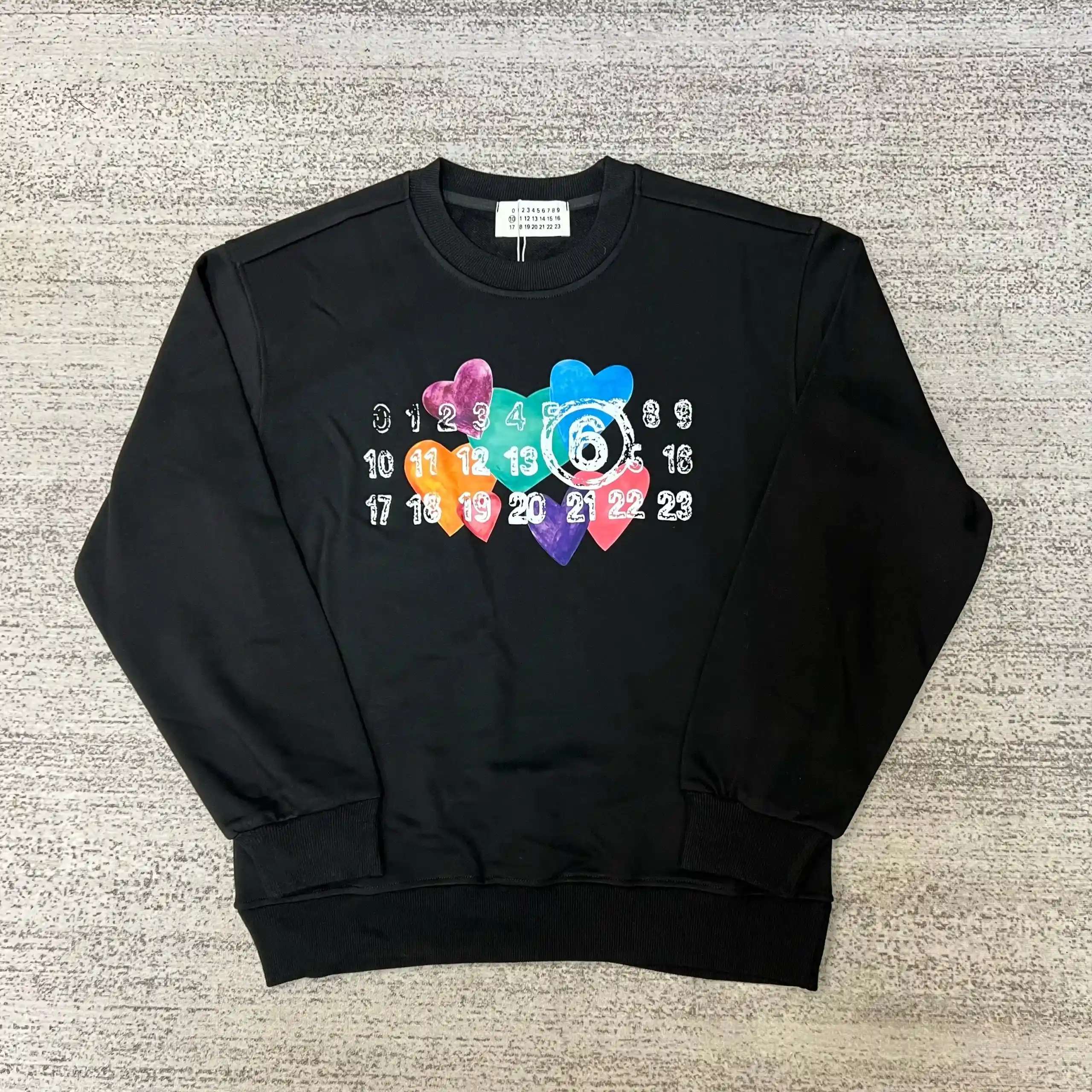 Maison Margiela Heart Number Print Sweater