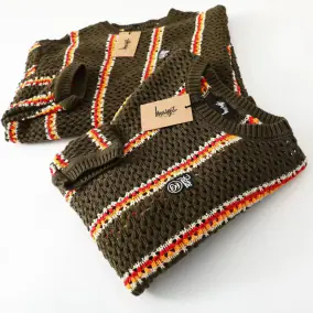 STUSSY Striped Knit Sweater
