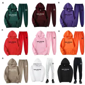Balmain Logo Hoodie Suit [9 Colors]