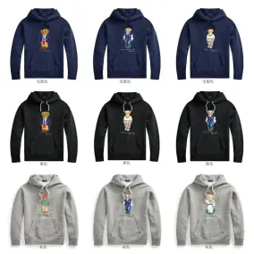 Polo Bear Hoodie by Ralph Lauren - Black Sweatshirt with Iconic Bear Design