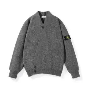 Stone Island Grey Knitted Cardigan