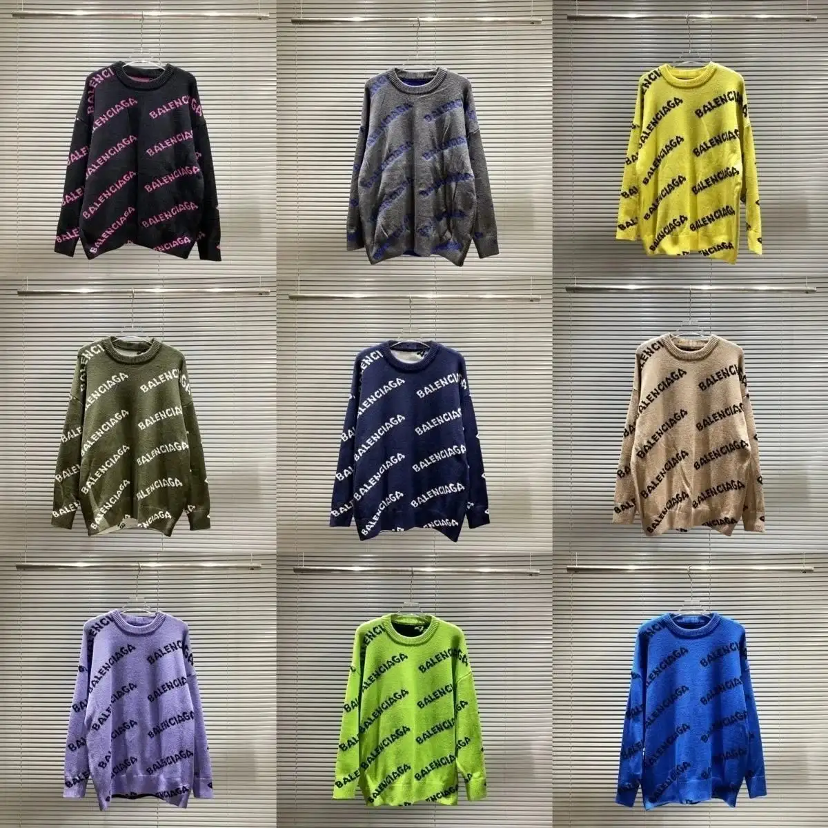Balenciaga Logo Print Sweater