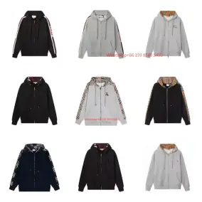 Burberry Check Print Hooded Sweatshirt