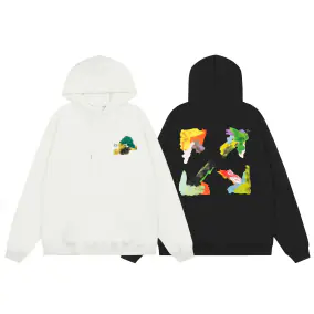 OFF-White Abstract Paint Splatter Hoodie [2 Colors Available]