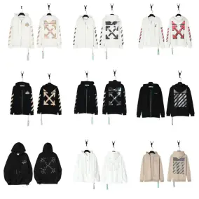 Off-White Hoodie with Arrow Print