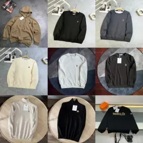 Moncler Black Sweatshirt - Stylish and Comfortable