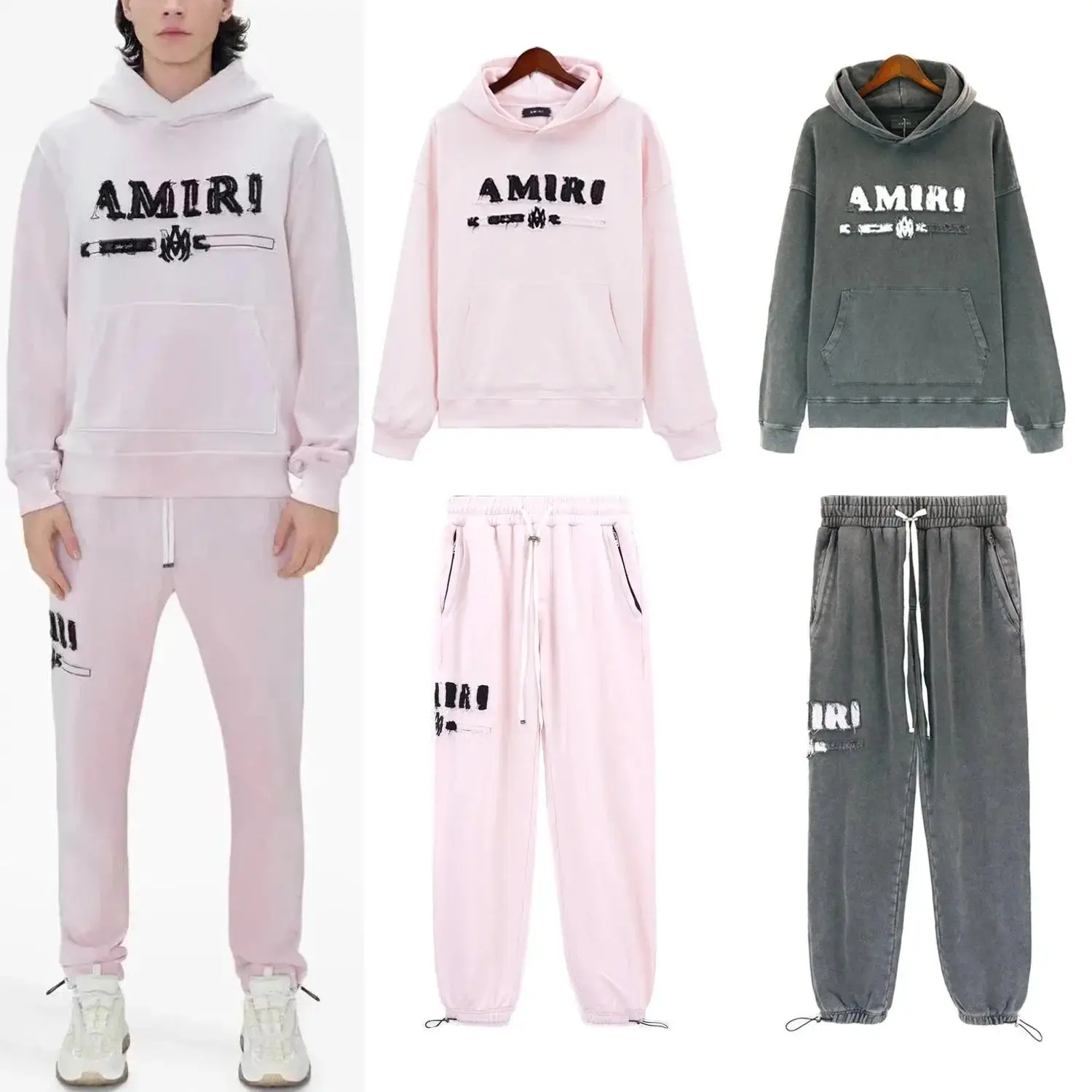 AMIRI Distressed Graphic Hoodie & Jogger Set