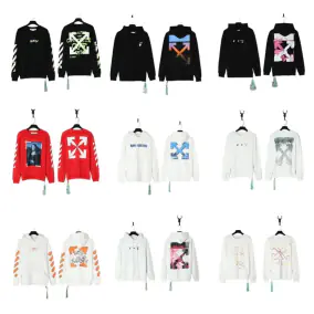 Off-White Black Long Sleeve T-Shirt with Pink Arrows - Fashionable Streetwear