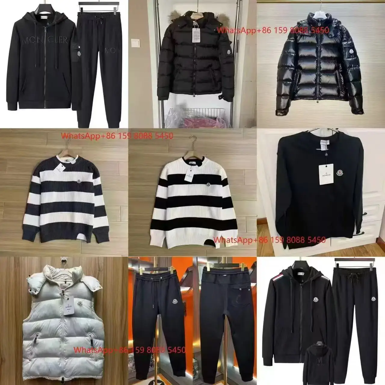 Moncler Hoodie Suit, Sports Suit, Down Jacket and Down Vest