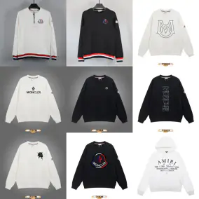 Moncler Men's Black Long Sleeve Sweatshirt with Patch