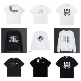 Burberry Logo Print T-Shirts