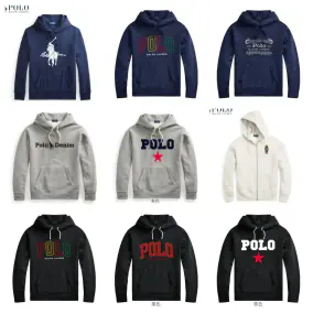 Polo Ralph Lauren Men's Navy Blue Hoodie with Volleyball Graphic - Polo67
