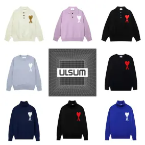 Ami Paris Heart Sweaters and Cardigans