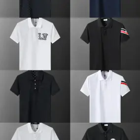 Slim-Fit Knit-Collar Polo Shirt