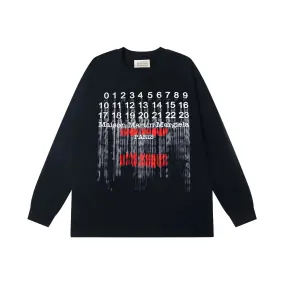 Maison Margiela Numbers Print Long-Sleeve T-Shirt