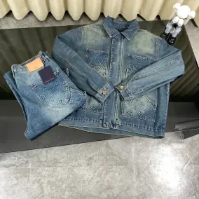 Louis Vuitton Denim Jacket and Jeans Set
