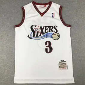 Mitchell & Ness Allen Iverson 1997-98 Hardwood Classics Sixers Jersey [40 styles]