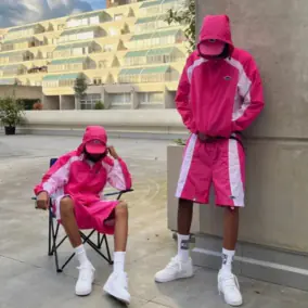 Corteiz Pink Hooded Jacket/Shorts Set [8 styles]