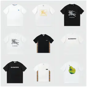 Burberry Equestrian Knight and Check Pattern T-Shirts