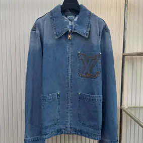 Denim Jacket with Pearl-Style Buttons