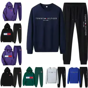 Tommy Hilfiger EST.1985 Tracksuit [Multiple Color Options Including Hoodie & Sweatpants Sets]