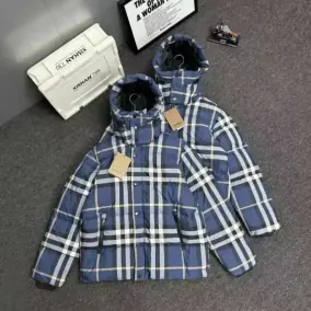 Burberry Check Print Down Jacket