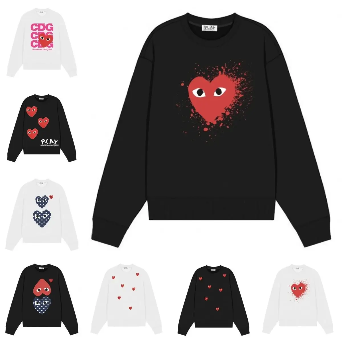 Comme des Gar?ons PLAY Heart Print Sweatshirt
