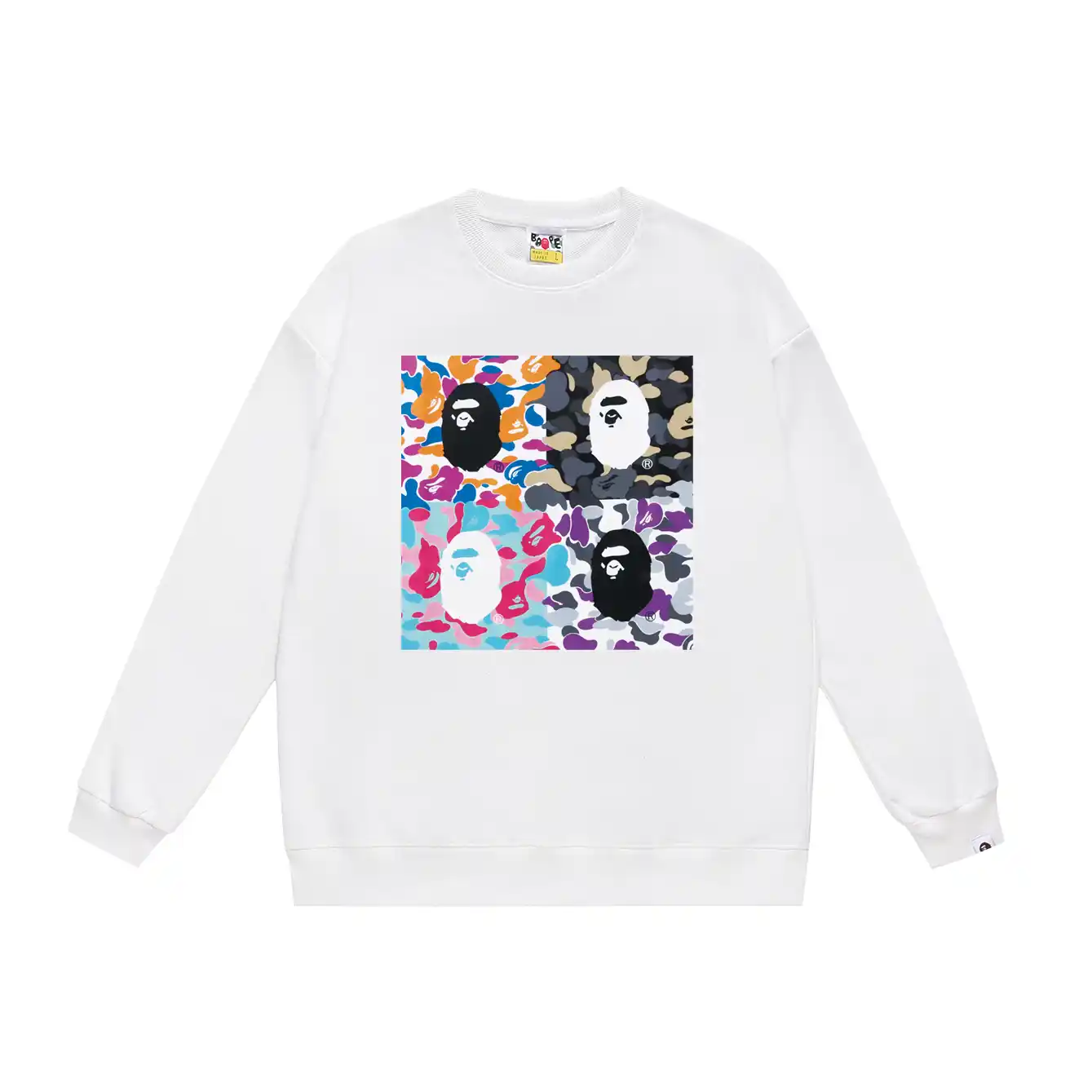 Bape 4-Panel Camo Ape Head Sweatshirt
