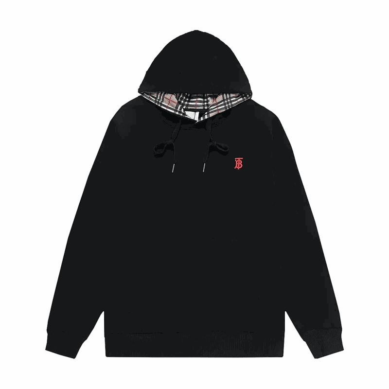 Burberry Check Lined Hoodie