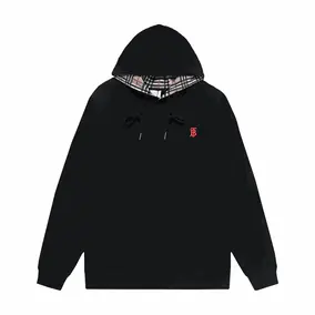 Burberry Check Lined Hoodie