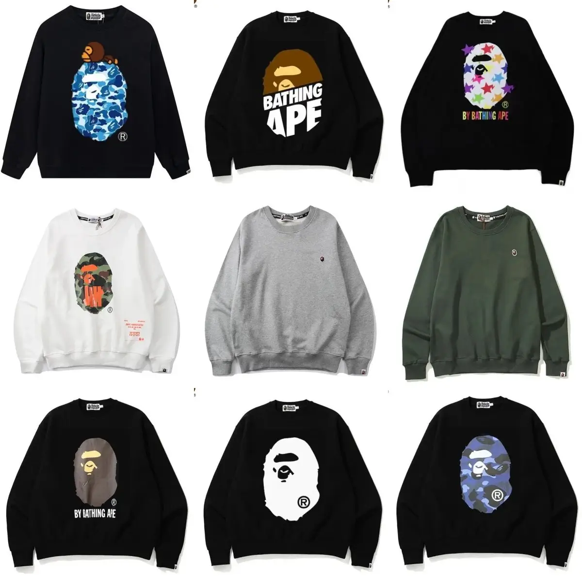 Bape 1st Camo Ape Head Sweatshirt