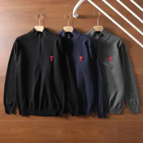 AMI Paris Heart Zip Sweater [3 styles]