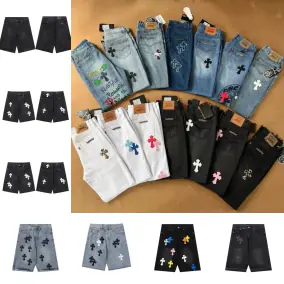 Chrome Hearts Cross Patch Jeans and Shorts Collection