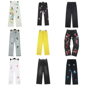 Chrome Hearts Cross Print Jeans