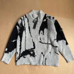Stone Island Grey Knitted Cardigan