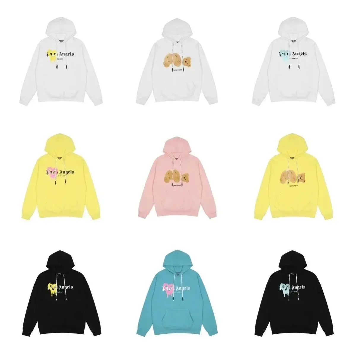 Palm Angels Bear Heart Hoodies