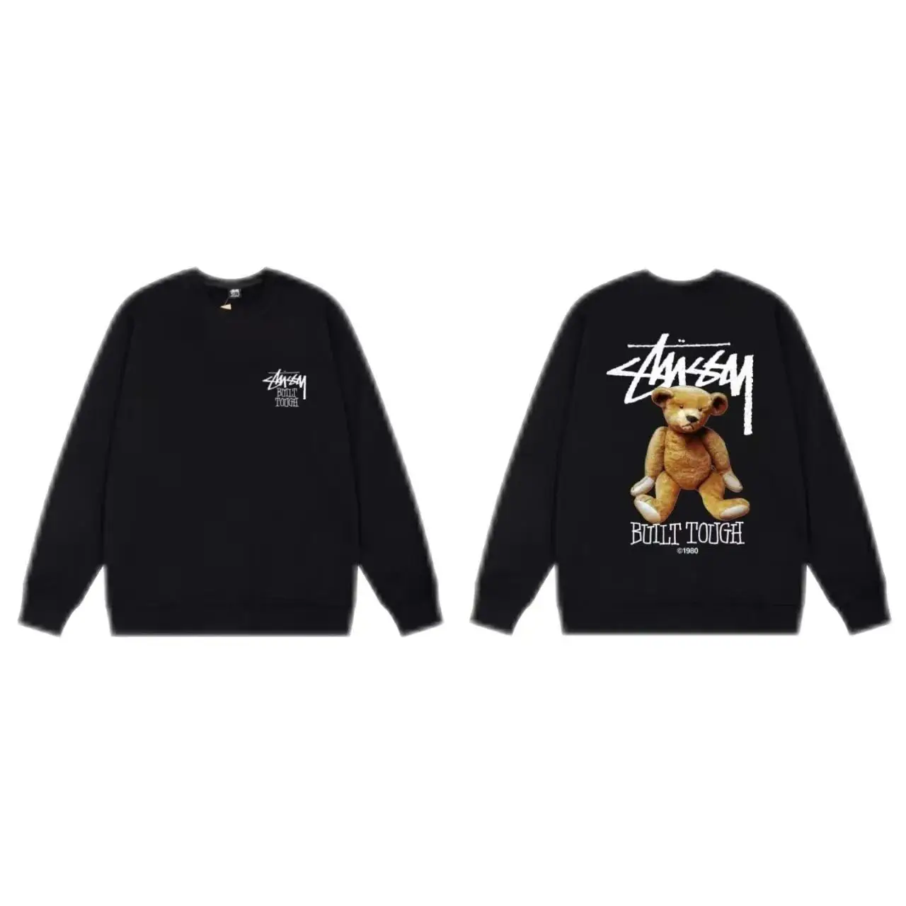 Stussy Basic Crewneck Sweatshirt - Black