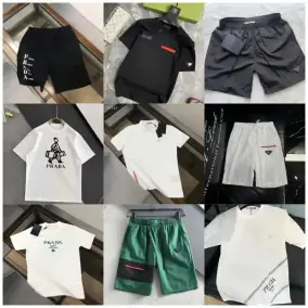 Prada Polo T-Shirt and Shorts Suit Set (40 Styles)