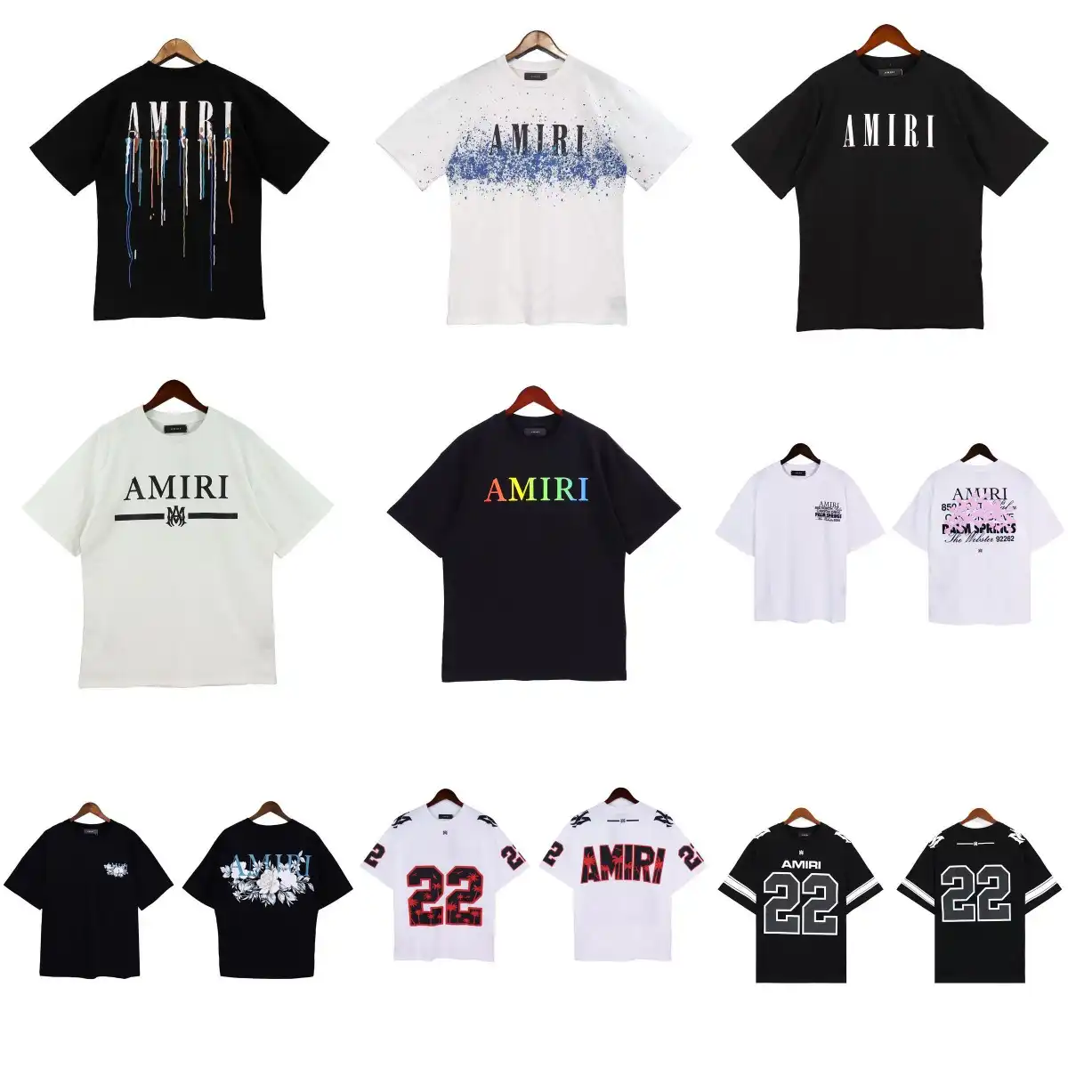 Amiri T-Shirts [Multiple Designs Including Drip