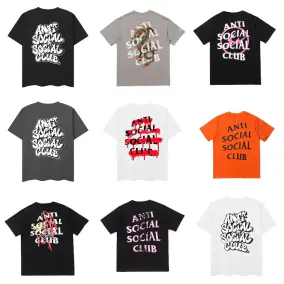 Anti Social Social Club Black T-Shirt with Embellished Graphic