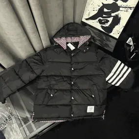 Thom Browne 4-Bar Hooded Puffer Jacket