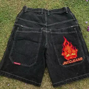 JNCO Jeans Flame Patch Denim Shorts [40 styles]