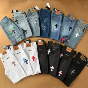 Chrome Hearts Cross Embroidery Jeans