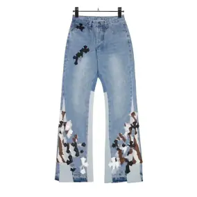Chrome Hearts Cross Patchwork Denim Jeans