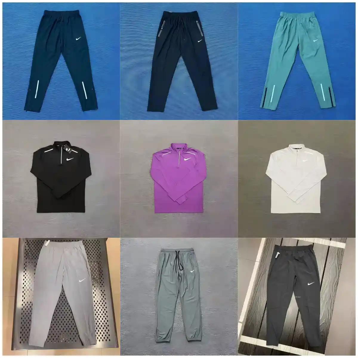 Nike Dri-FIT Running Pants and Quarter-Zip Tops Set