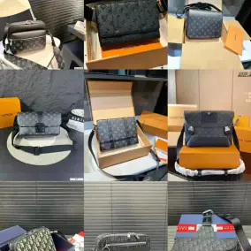 Louis Vuitton Leather Messenger Bag
