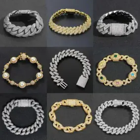 Cuban Link Diamond Bracelet [39 styles]