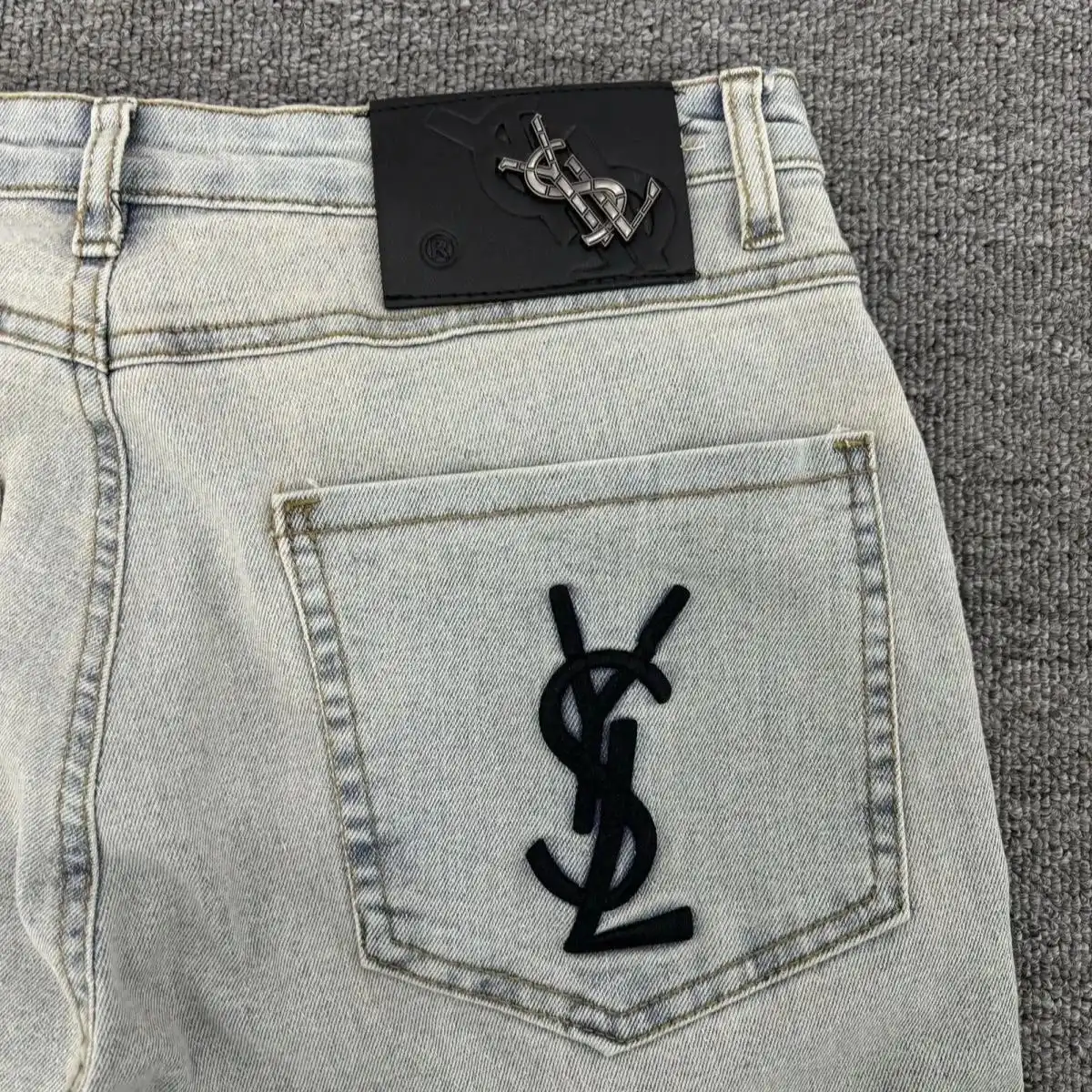 Saint Laurent Embroidered Jeans