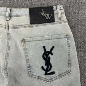 Saint Laurent Embroidered Jeans