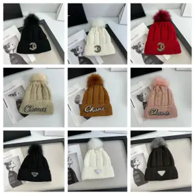 Cable Knit Beanie with Pom-Pom [40 styles]